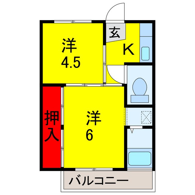 ビレッジハウス市原の間取り写真