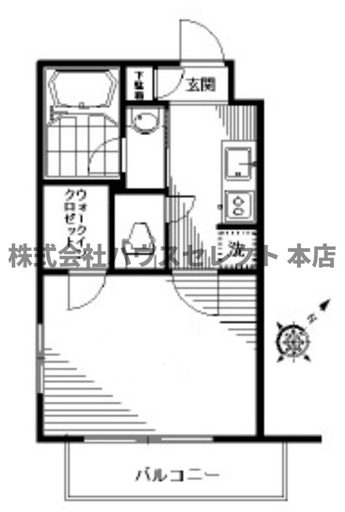 東京メトロ日比谷線 中目黒駅 徒歩10分 4階建 築20年の間取り写真