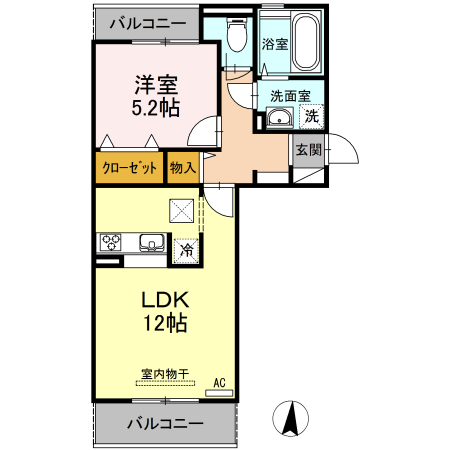 サンライズ豊益　築港町の間取り