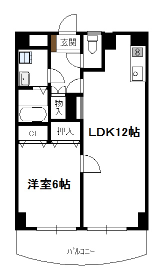 MTKBLD（1LDK）の間取り