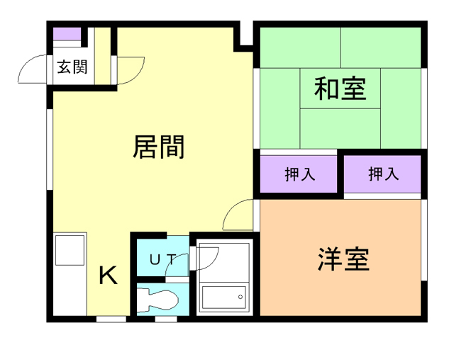 グリーンハイツ２号棟の間取り