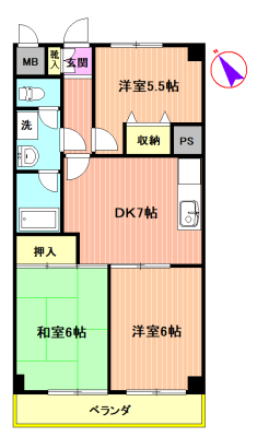 グランシャリオ深瀬の間取り