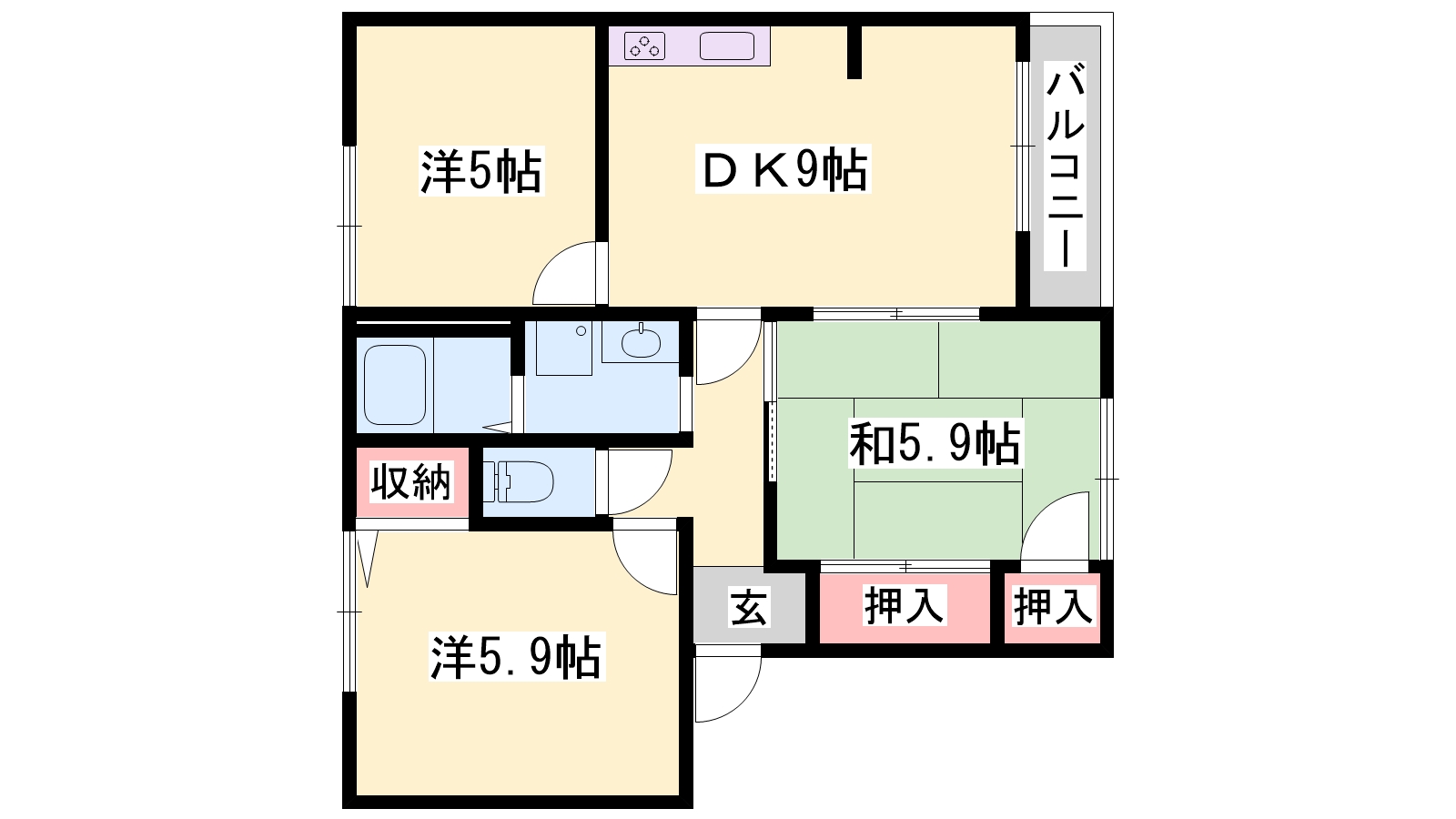 兵庫県高砂市梅井４（アパート）の賃貸物件の間取り