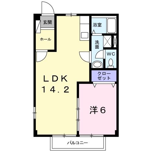 愛知県名古屋市緑区八つ松１（アパート）の賃貸物件の間取り