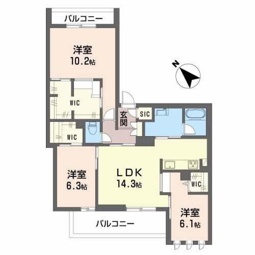 シャーメゾン　上町第の間取り