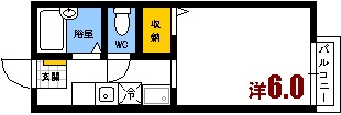 安芸郡府中町石井城のアパートの間取り