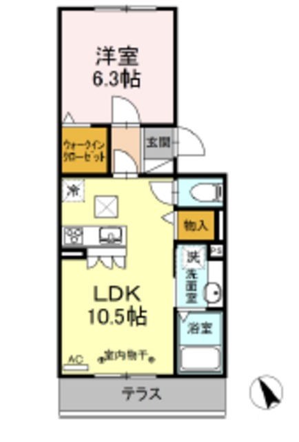 富士市中野のアパートの間取り