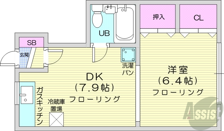 マンション常盤の間取り