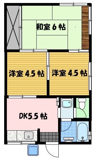 鳴滝ハイツの間取り