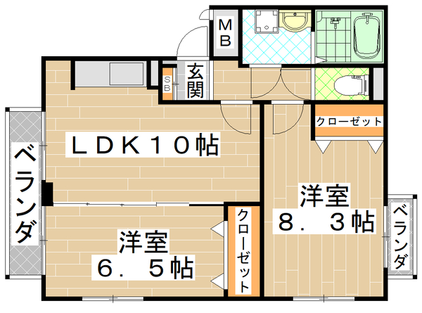 グレイスコート清水の間取り