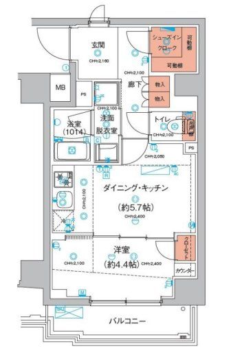 ハーモニーレジデンス東京羽田スカイブリッジの間取り