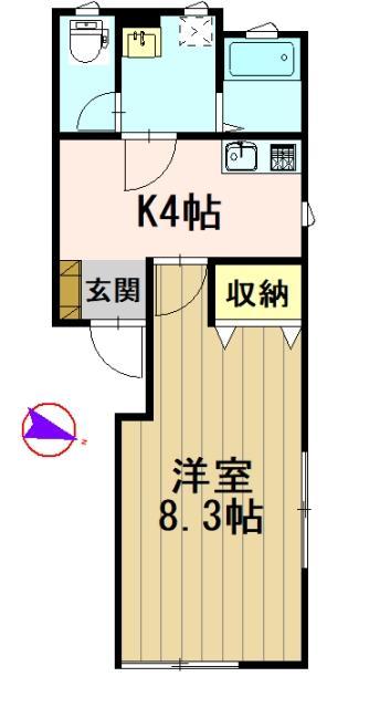 【ベルクレール城東Ｂの間取り】