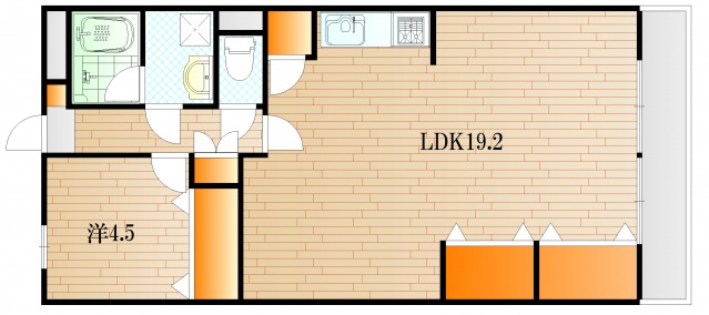 下関市岬之町のマンションの間取り