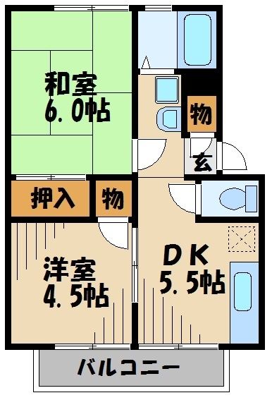 西東京市芝久保町のアパートの間取り