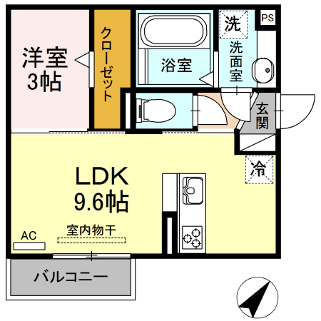 【ヴィダ　フェリィス三番館の間取り】