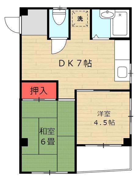 須賀マンションの間取り