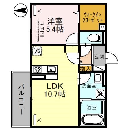 神戸市兵庫区金平町のアパートの間取り