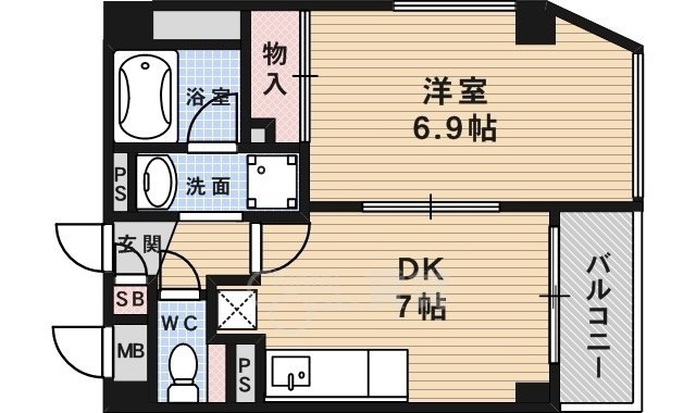 池田市緑丘のマンションの間取り