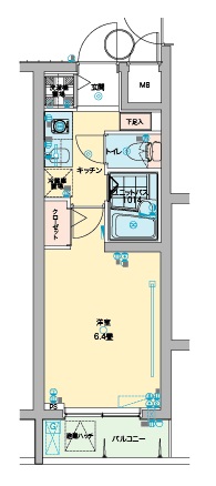 横浜市神奈川区松見町のマンションの間取り