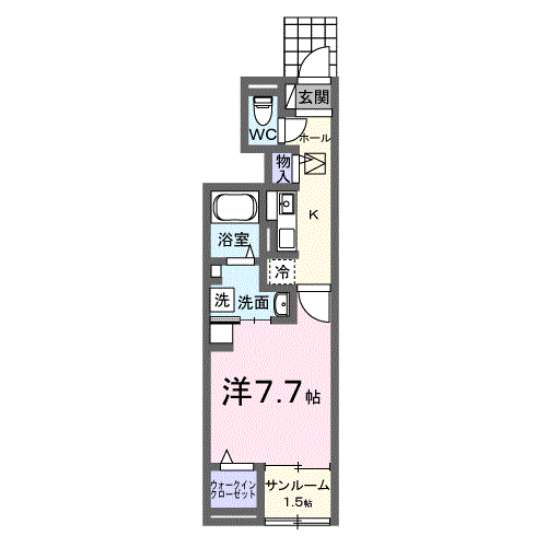 高松市元山町のアパートの間取り