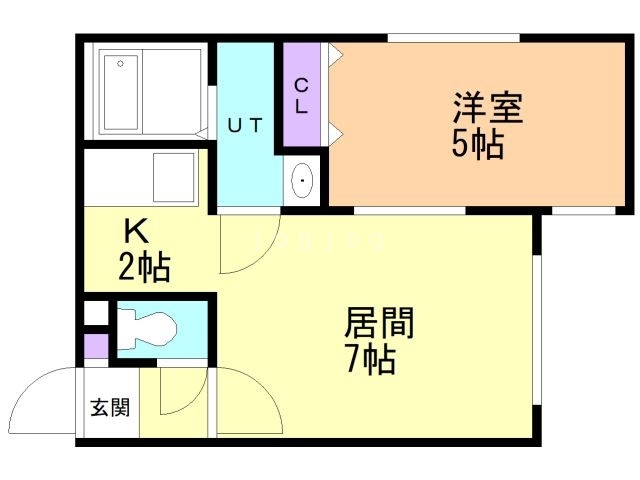 札幌市白石区北郷三条のマンションの間取り