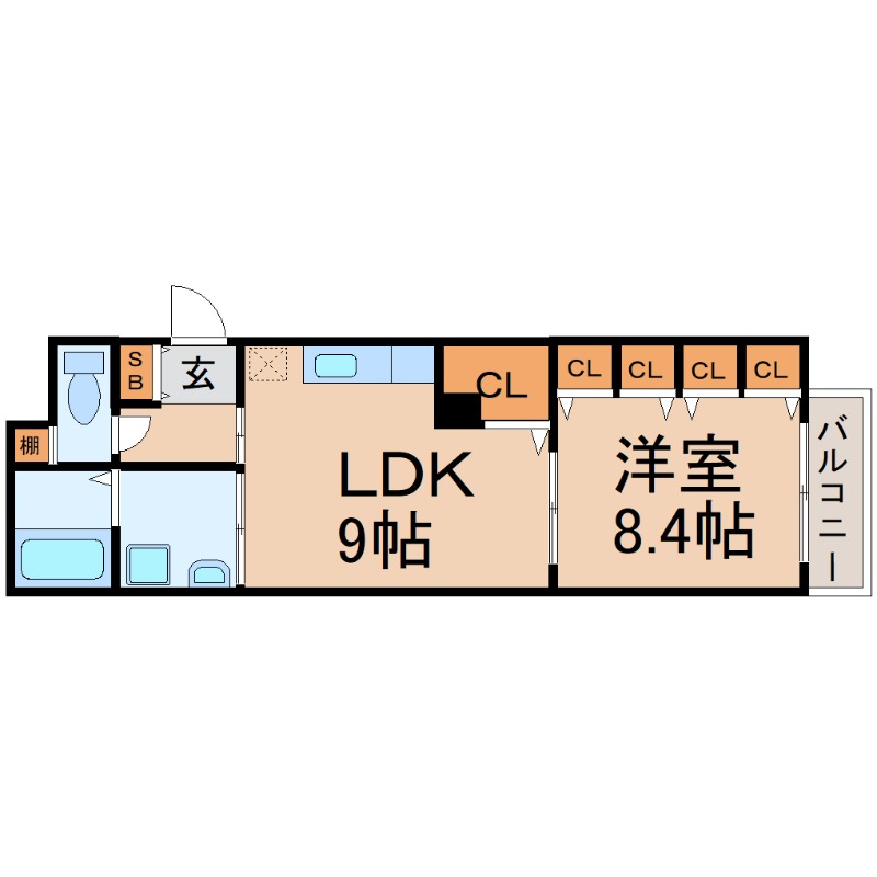 西宮市用海町のマンションの間取り