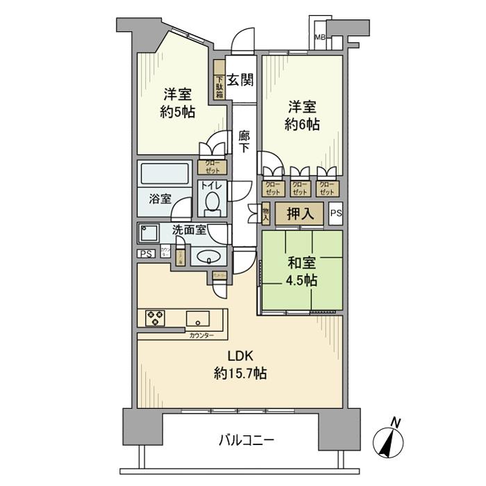 【パークホームズ浦和仲町の間取り】