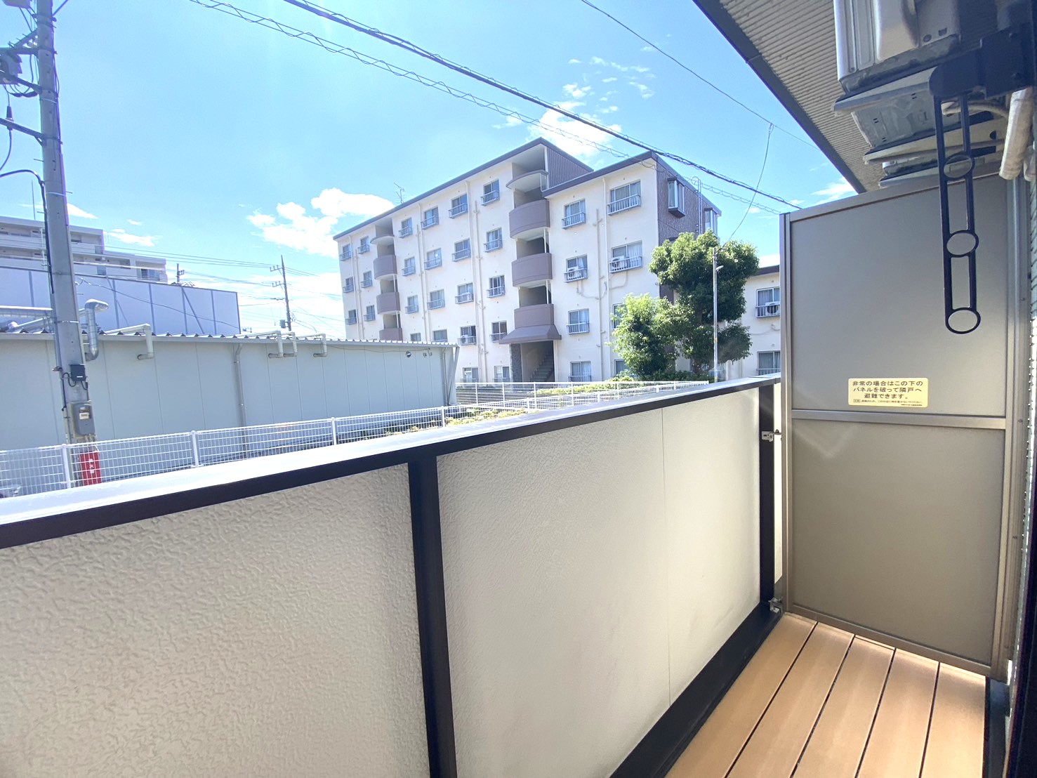 バルコニー　別部屋施工写真