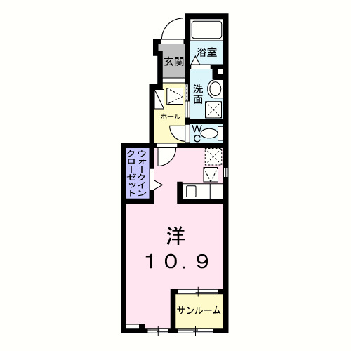 ドミールオカマエ　Ａの間取り