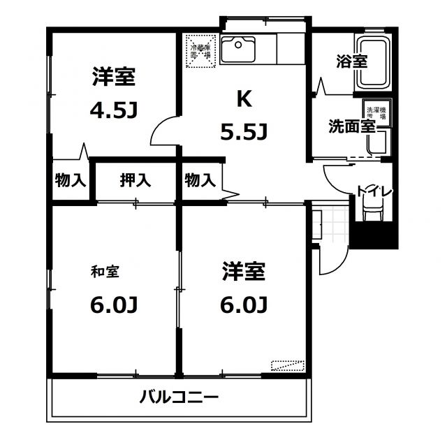 ひたちなか市大字武田のアパートの間取り