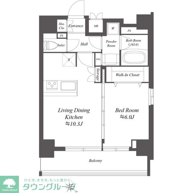 品川区北品川のマンションの間取り