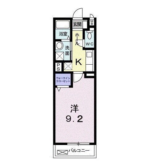 京都市右京区太秦多藪町のマンションの間取り