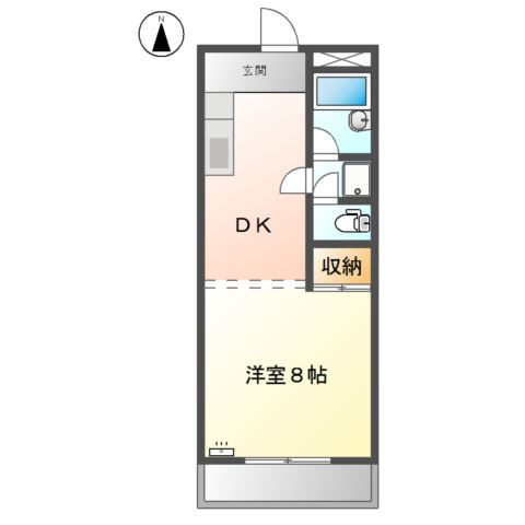 知多市新舞子のアパートの間取り