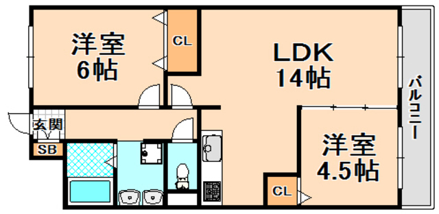 マンション　エルミナールの間取り