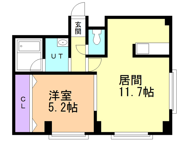 函館市本町のマンションの間取り