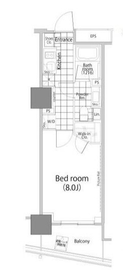 港区赤坂のマンションの間取り