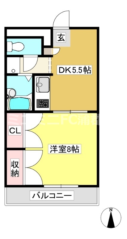 クレール前田の間取り