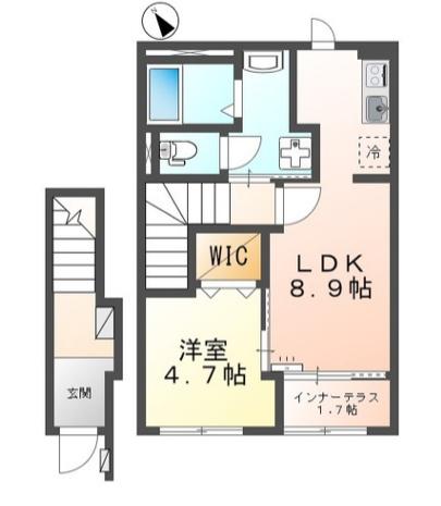 【守山市勝部2丁目賃貸アパートの間取り】