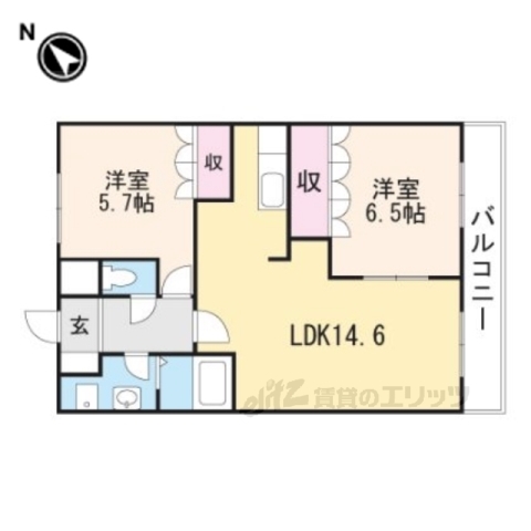 甲賀市信楽町勅旨のアパートの間取り