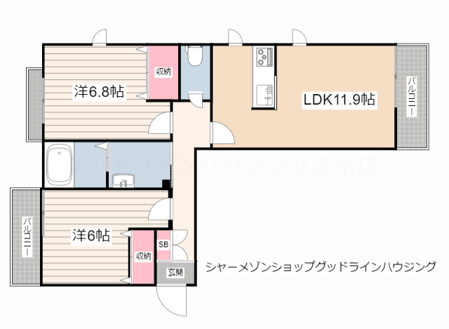 メゾン・ド・アルファ末広の間取り