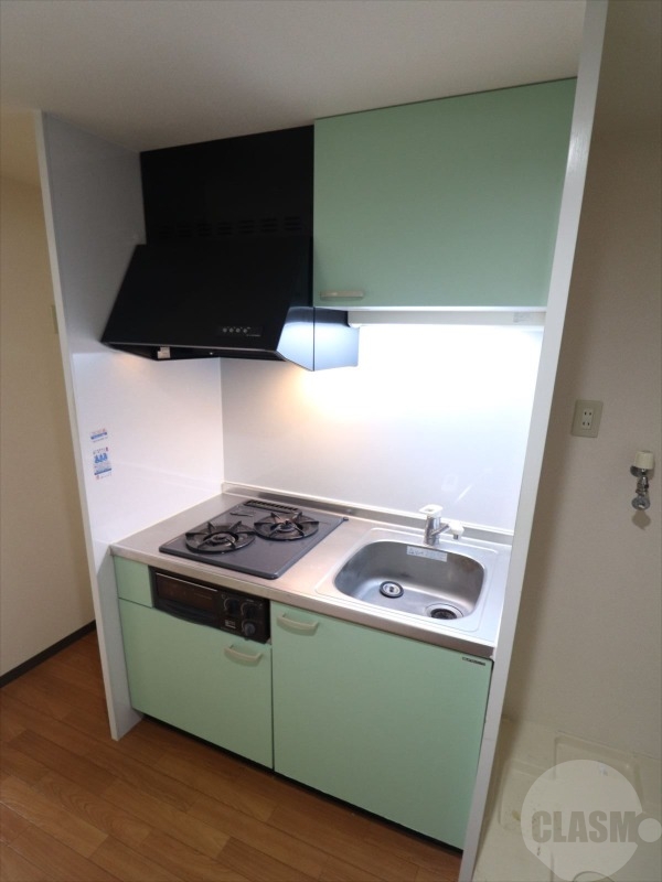 キッチン　２口コンロでお料理もしやすいですね