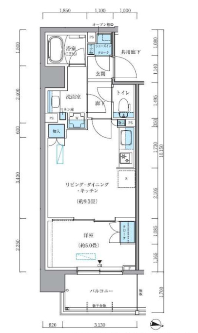 都営大江戸線 森下駅 徒歩8分 12階建 築1年の間取り写真