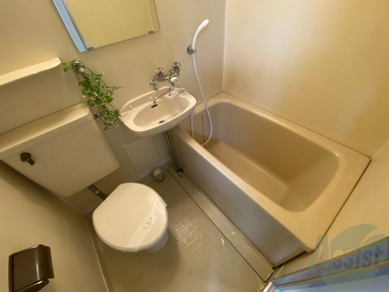 バス・シャワールーム　バスルームは狭すぎず、シャワーも浴びやすそうです。