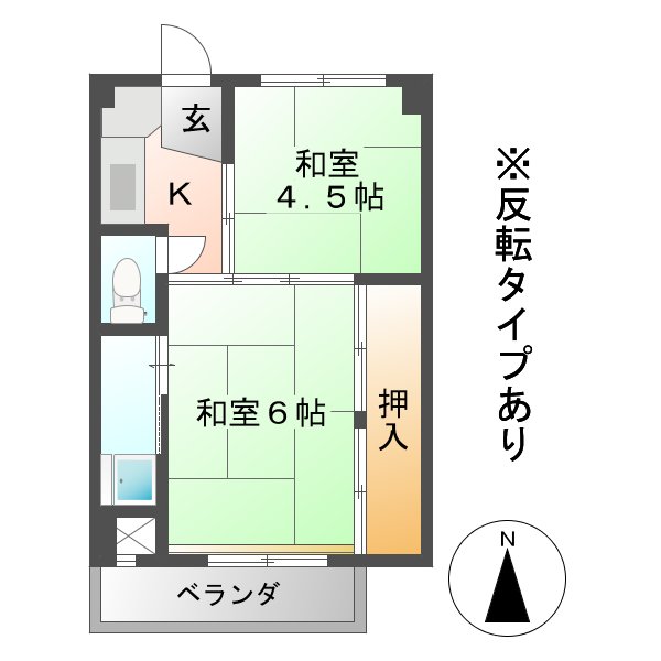 ビレッジハウス高富1号棟の間取り写真