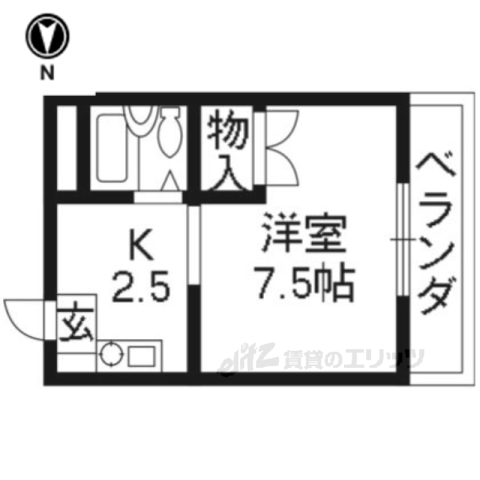 グランタック竜安寺の間取り写真