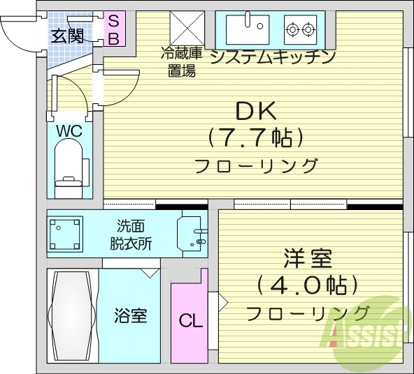 地下鉄東西線 南郷７丁目駅 徒歩5分 4階建 新築の間取り写真
