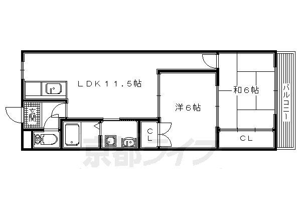 ＪＲ片町線 津田駅 徒歩2分 4階建 築29年の間取り写真