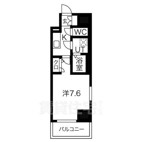 地下鉄名城線 矢場町駅 徒歩10分 15階建 築3年の間取り写真