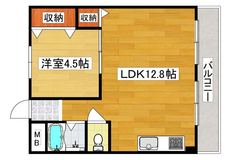 大阪市住之江区粉浜のマンションの間取り