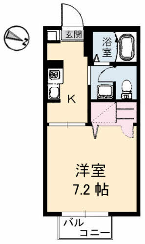 丸亀市土器町西のアパートの間取り